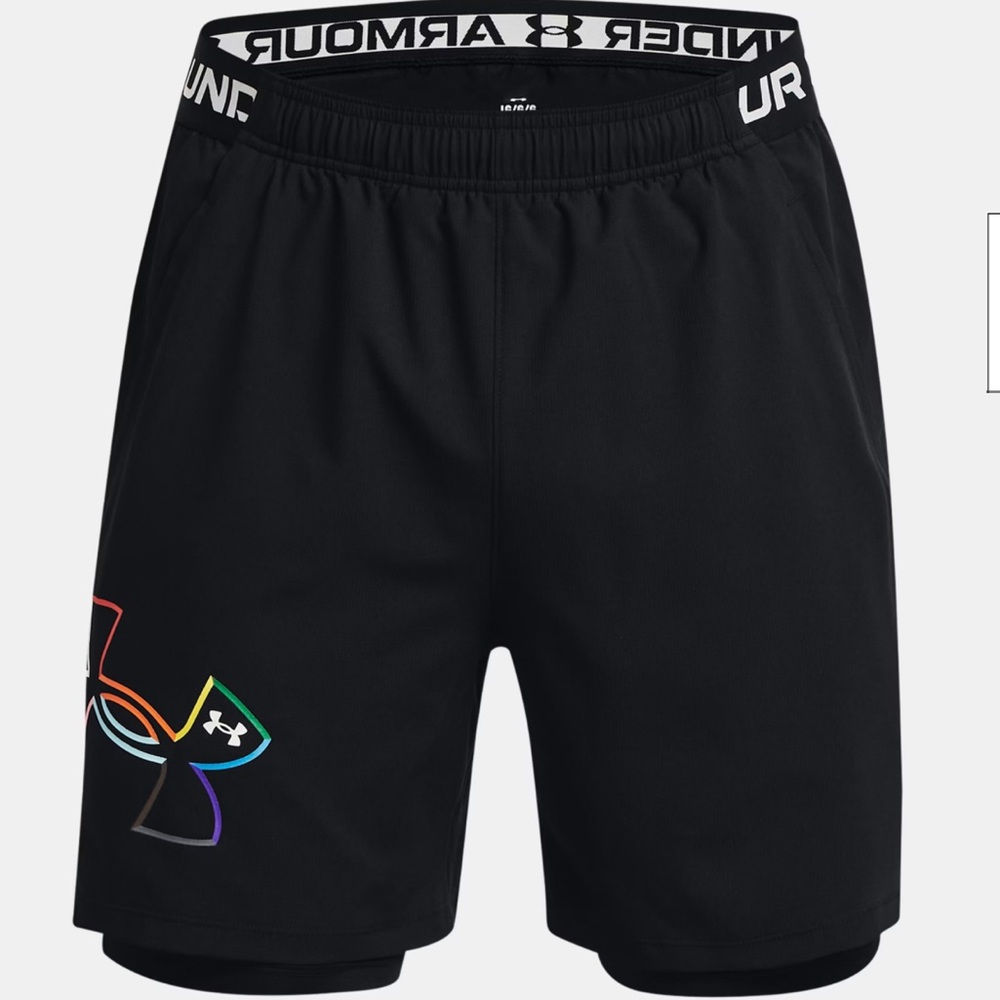 Under Armour Black Athletic Shorts Moisture-Wicking Performance